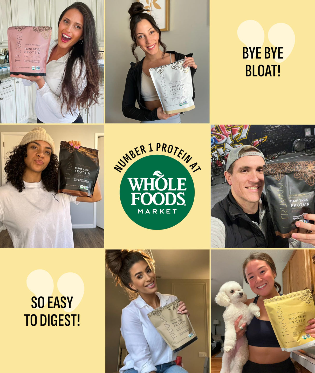 Truvani Vegan Pea Protein Powder | Banana Cinnamon | 20g Organic Plant Based Protein | 10 Servings | Keto | Gluten & Dairy Free | Low Carb | No Added Sugar