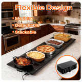 Electric Warming Tray,41"x 15" Food Warmer for Parties Buffet with 10 Temp-Settings, 5-in-1 Warming Mat for Food Built-in Thermostat and Surface Heating, Warming Tray for Parties Buffet,Gatherings
