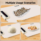 Food Warming Mat- Foldable Warming Mat for Food with Adjustable Temperature Control Time Moders Locking Function Electric Warming Tray for Parties,Home,Travel,Buffet Beige