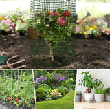 Soleeya 21Pcs 24"x 12" Plant Protectors from Animals, Wire Protectors for Plants, Plant Cages Chicken Wire Cloche with Ground Stakes and Nylon Ties for Garden Flower Vegetables (7 Set)