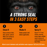 Gorilla Waterproof Patch & Seal Rubberized Sealant Spray, Crystal Clear, 14 Ounce (Pack of 2) - Seals Out Water, Air, and Moisture
