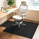 HomeMall Hardwood and Tile Floor Office Chair Mat, 48" x 36" Computer Gaming Rolling Chair Mat, Non-Slip Low-Pile Floor Protector, Under Desk Mat for Rolling Chair, Black Lip