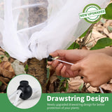 afzdby Garden Mesh Netting with Drawstring,Plants Cover Protection from Anti Birds,Bugs,Cicadas,and Insects-Pest Barrier Bag for Blueberry Bushes,Citrus,Tomatoes,Vegetables,Fruit Tree and Orange