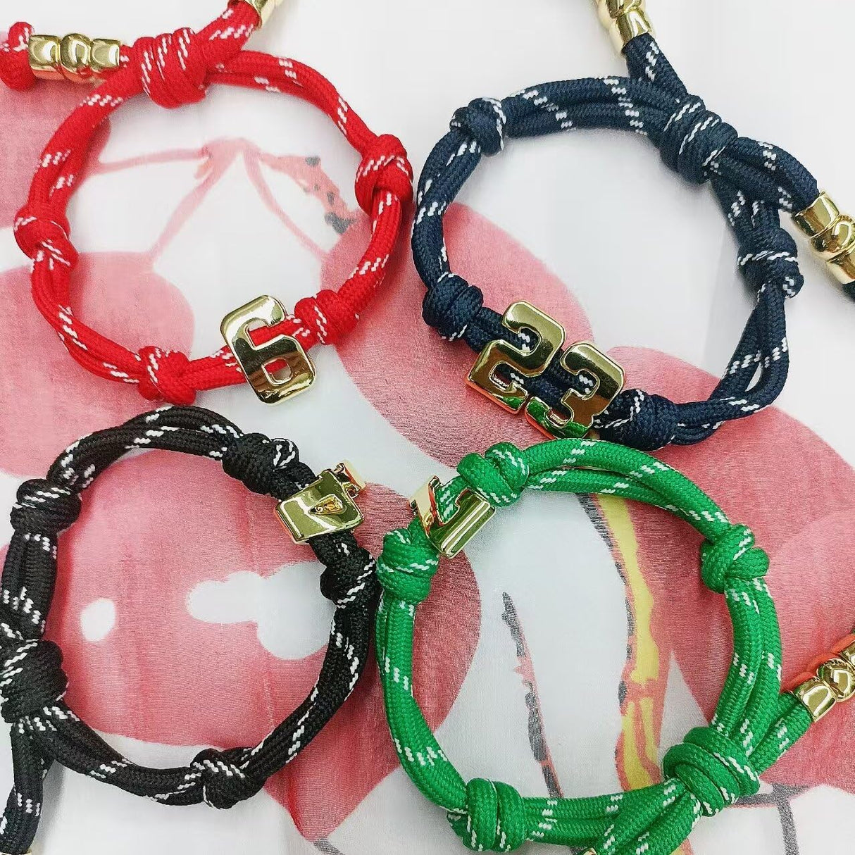SHXLONG Custom Bubble Number Bracelet, Personalized Woven Number Bracelets for Women, Colorful Handmade Rope Knotty Gift for Mom, Daughter, Wife, Best Friends