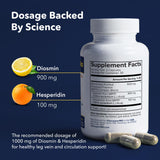 Vein Formula - Diosmin Hesperidin 1000 mg from MPFF, 60 Capsules, Blood Circulation and Leg Vein Supplements, Micronized Bioflavonoids for Vein Health