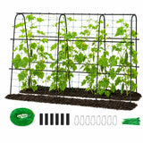 FOLLOOK Cucumber Trellis for Raised Garden Bed, 63x48inch, Black