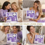 BODY & EARTH Bath and Body Gift Box for Women- 6 Pcs Lavender Bath Kit for Women Spa Set, Birthday, Christmas Gift Set Includes Body Lotion, Bubble Bath, Shower Gel