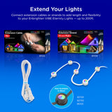 Enbrighten Vibe Eternity Permanent Outdoor Lights for House, 100 Feet, 72 RGBWIC LEDs, Close Spacing, 33lm, Color Changing, Christmas, Eave Lighting, Smart App, Works with Alexa, Google Home, 81103