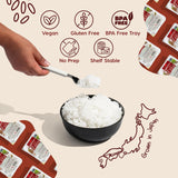 IRIS Instant White Rice, 10PK, Japanese Short Grain Vegan, Microwave 80 sec