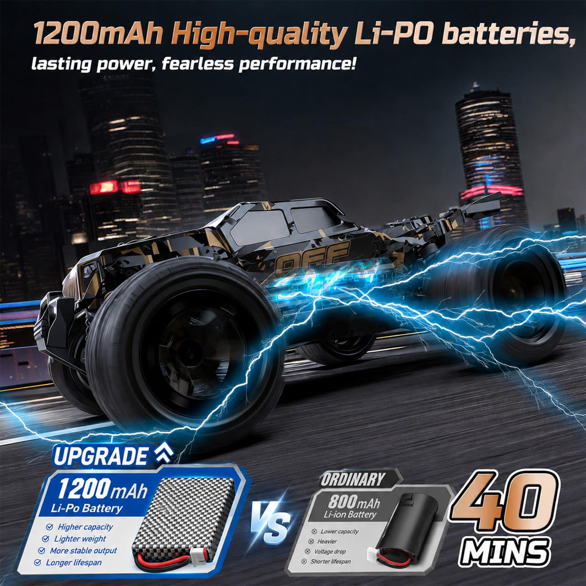 DEERC 9309E RC Cars for Adults 40KPH,All Terrain Fast Remote Control Cars