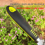 SHANFEEK Garden Rake 5-Claw Landscape Dethatcher Thatching Beach Combing Rake for Digging Clam Shell Defoliation Hoe Garden Tool for Loosen The Soil (Green)
