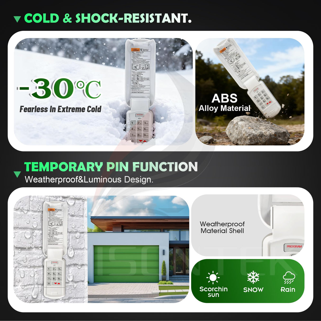 GK-R Wireless Keypad, Compatible with 𝑨𝒍𝒍 Genie Intellicode Garage Door Opener【5 Year Warranty】
