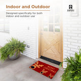 Christmas Reindeer - 17"x29" - Coir Door Mat with Heavy Duty Backing - Welcome Mats for Entryway, Porch - Anti-Slip PVC & Coconut Fiber Surface - Natural Home Accessories, Minimalist Original Design