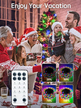 Acan 115FT Christmas Lights Warm White/Multicolor, 300 LED Color Changing String Lights Outdoor with Remote Control, 8 Modes Fairy Light Plug in Waterproof for Bedroom Party Christmas Tree Wedding