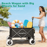 SUNNYFEEL 550LBS Beach Wagon with Big Wheels for Sand - 200L Heavy Duty