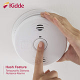 Kidde Smoke and Carbon Monoxide Detector Alarm with Voice Warning | Hardwired w/10 Year Lithium Battery Backup | Interconnectable | Model # i12010SCO, White