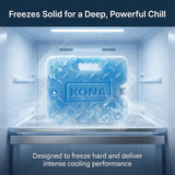 Kona Blue Ice Large Ice Packs for Coolers - Long Lasting Design - Refreezable Reusable Cooler Ice Pack (4)