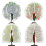 OZMI 4 Pack Fruit Tree Blueberry Bush Netting Cover, 4.6Ft x 5.9Ft Reusable Bird Netting for Garden Protection with Zipper & Drawstring, Shrubs Tomato Strawberry Plant Bushes Protector