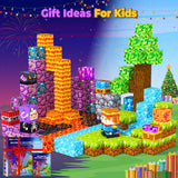 MyWodGame Magnetic Blocks Building Toys for 3 4 5 6 7 8 9 10 11 12 13 Year Old Boys Girls, Kids Magnetic Cubes Tiles Montessori Sensory Travel Magnet Toys Games Christmas Birthday Party Toddler Gifts