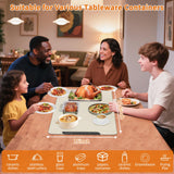 Food Warming Mat - Electric Warming Tray with 10 Temps & 0.5-10 Hours Timer,Child Safe Lock,5 S Fast Heating Full Surface Silicone Food Warmer,Roll Up Heat Pad for Parties,Buffets,Gatherings,Travel