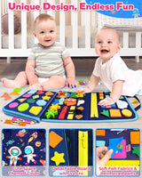 Gojmzo Busy Board Montessori Toys for Toddler Boy Girl Gifts Busy Book
