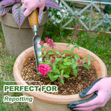 Haliaeetus Widger Seedling Tool, 13.8'' Narrow Garden Trowel for Repotting