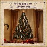 Homemory Hanging 20 Pcs Floating Candles with 2 Wand Remote and String, Flying Flameless LED Taper Candles Warm White Light, Battery Operated Window Candle for Halloween Christmas Party