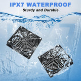 Solar Fan 30W Solar Powered Fan | Panel with 2 IPX7 Weatherproof Fans 5In Fans, Suitable for air Ventilation & Circulation in Outside Chicken Coops, Greenhouses, Sheds, Pet Houses
