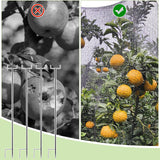 HFYZZ 4Pack 78.7 Inch Metal Garden Netting Support Stakes, Heavy Duty Rustproof Black Coated Steel Frame for Garden Fencing, Lawn Plant Support Pole for Blueberry Garden Bed Plant Crop Protection