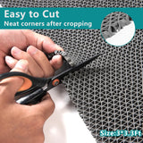 WochiTV Non Slip Drainage Mats PVC Pool Floor Mat 0.23'' Thick Outdoor Indoor Parking Space Mat for Bathroom Garage Basement Backyard Commercial Kitchen 3x3.3Ft, Grey