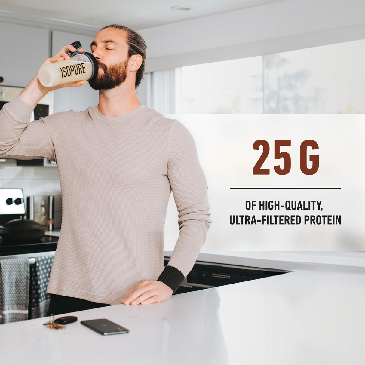 Isopure Low Carb 100% Pure Whey Isolate Protein Powder, Lactose Free, Gluten Free, With Vitamins, Dutch Chocolate, 25g Protein Per Serving, 1 Lb, 14 Servings (Packaging May Vary)