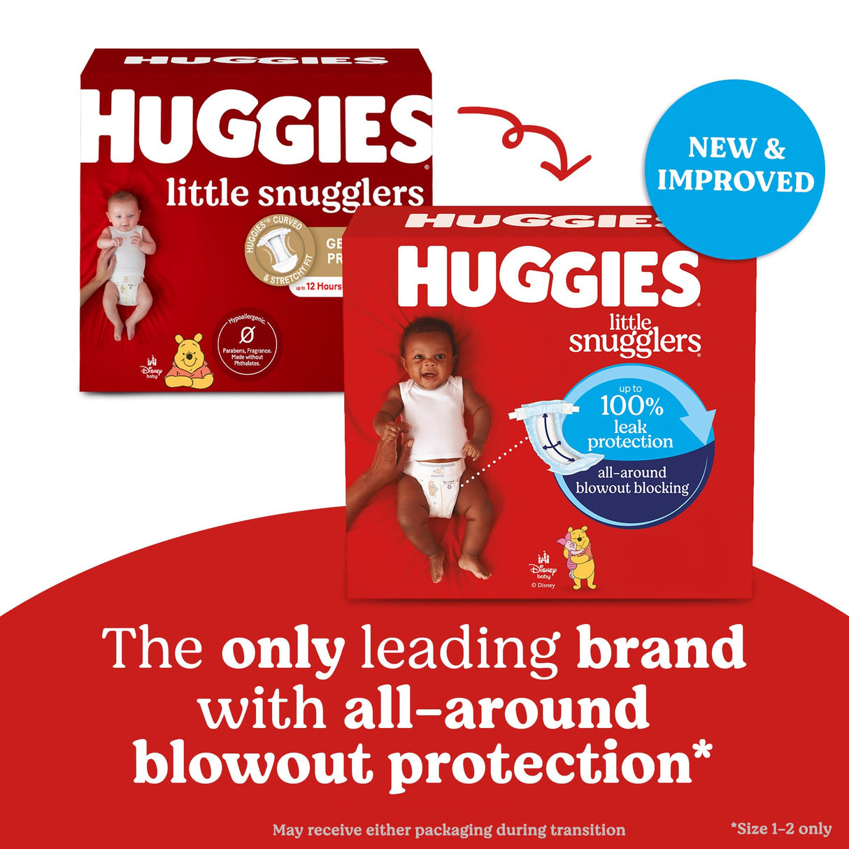 Huggies Little Snugglers Baby Diapers, Size 1, 96 Ct