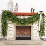 Artificial Norfolk Pine Garland - Faux Christmas Garland Fake Green Garland for Fireplace,Table, Stairs, Mantle, Window,Indoor Outdoor,Home,Holiday Decor (1 PCS,9 FT)