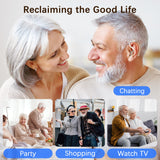 Hearing Aids for Seniors, Hearing Aids Rechargeable with Noise Cancelling and Volume Control, Hearing Amplifier for Adults Hearing Loss, Portable Behind-the-Ear Hearing Aid Headphones (colour of skin)