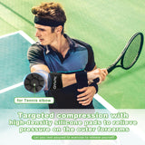 Gviipk Tennis Elbow Brace Strap for Tendonitis Elbow Relief for Men & Women, Golfers Elbow Brace, Arm Forearm Braces Bands, Golf Elbow Pads Support - Black 1 Pack