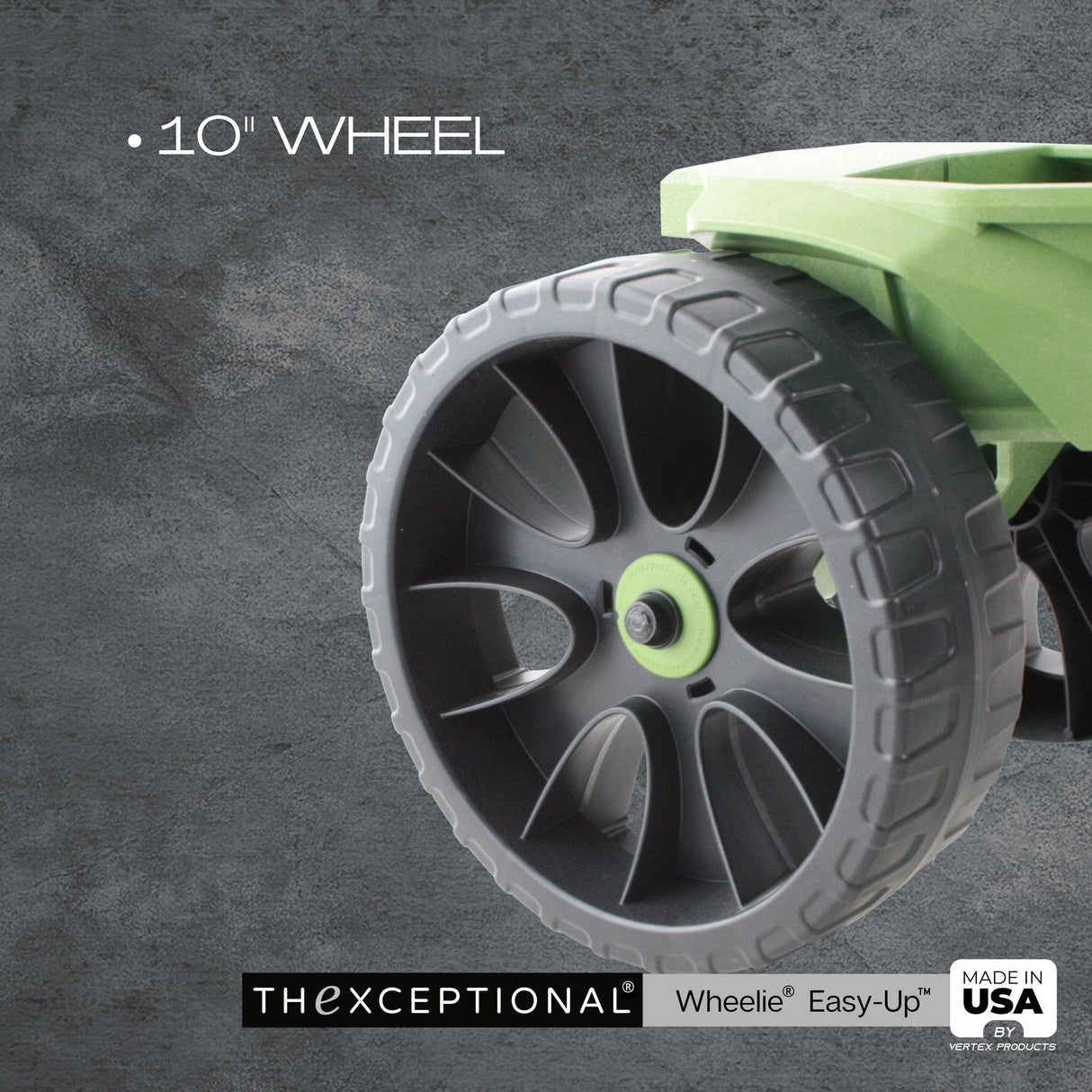 TheXceptional Wheelie Easy-Up | Wheeled Garden Stool with Handles Relieve Pain Getting Up and Down | Gardening Work-Seat with Wheels for Elderly Seniors | Made in USA by Vertex | Model EX530