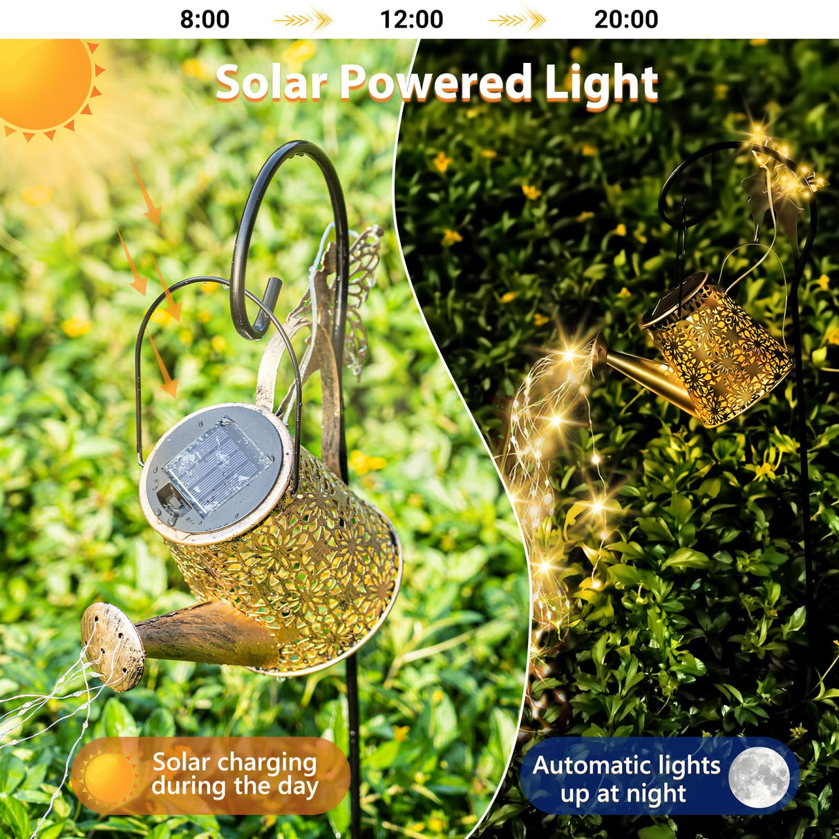 SRNPMIU Solar Watering Can Light, Solar Outdoor Decorative,Garden Decor Lights for Yard, IP65 Waterproof Hanging Lantern Landscape Lights, Garden Gifts for Mom, Grandma Women Birthday