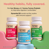 Renzo's Iron Supplements for Kids, Dissolvable Vegan Kids Iron Supplement with Vitamin C, Sugar-Free Melty Tabs, Orange Flavor, 90-Count