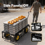 NorthSky Heavy Duty Garden Cart - 800lbs Load Capacity with 180° Rotating Handle, 10" All-Terrain Tires, Removable Sides for Easy Hauling, Garden Wagon for Yard Work, Outdoor Utility Cart