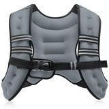 ZELUS Weighted Vest, 6lb/8lb/12lb/16lb/20lb/25lb/30lb Weight Vest with Reflective Stripe for Workout, Strength Training, Running, Fitness, Muscle Building, Weight Loss, Weightlifting, Grey(8 lb)