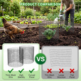 PASARA 10 Pack Plant Protectors from Animals, 13 Inch Round Cloche Plant Cages with Sturdy Chicken Wire Mesh, Garden Cages to Keep Animals Out for Vegetables & Flowers, Includes Support Stakes