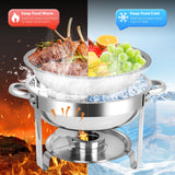 Chafing Dishes for Buffet, 2 Pack 6QT Stainless Steel Chafing Dish Buffet Set with Lids, Food Warmers for Parties Buffet, Buffet Servers and Warmers for Home, Christmas Gatherings, Catering Events