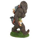 Design Toscano Schlepping the Garden Gnomes Bigfoot Yeti Indoor/Outdoor Garden Statue, 16 Inch Tall, Cast Stone Resin, Painted Full Color Finish