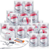 Mini Fishing Kits Bulk for Age 9-14 Christmas Shoebox Fillers Emergency Fishing Survival Kit Small Fishing Kit with Jar Fishing Accessories Fishing Gear for Beginner Stocking Stuffer Gift (24)