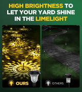 10 Pack Ultra Bright Solar Lights Outdoor Waterproof, from Dusk to Dawn Up to 12H Outdoor Solar Lights, Auto On/Off Solar Powered Garden Pathway Lights, Landscape Lighting Decorative for Yard, Patio