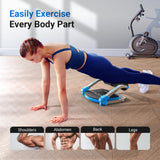 MERACH Ab Machine for Home Gym, Adjustable Ab Trainer with 3 Resistance Levels, Sit Up Exercise Equipment for Core Workout, Automatic Rebound Ab Crunch Machine, Ab Workout Equipment for Stomach(Blue)