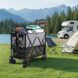 NEWBULIG Double Decker Foldable Wagon Cart, 440lbs
