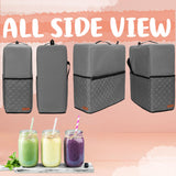 CROTIRAD Slushie Machine Dust Cover for Ninja Slushie Frozen Drink Maker, Hanging Dust Cover for Ninja Slushy Machine, Easy Foldable Fits Ninja Slushi Maker, Quilted Gray, Upgrade