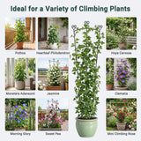 46.6" Tall Plant Trellis for Climbing Plants Indoor Outdoor, Durable Metal Trellis for Potted Plants, Adjustable Climbing Plant Support for Vines, Clematis, Morning Glories, Ivy, Black, 2 Pack