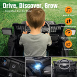 TRINEAR 12V Ride on Car with Parent Remote Control, Toddler Electric Car with Spring Suspension, LED Lights & Music Player - Safe Battery Toy for Kids, Christmas & Birthday Gift, Black